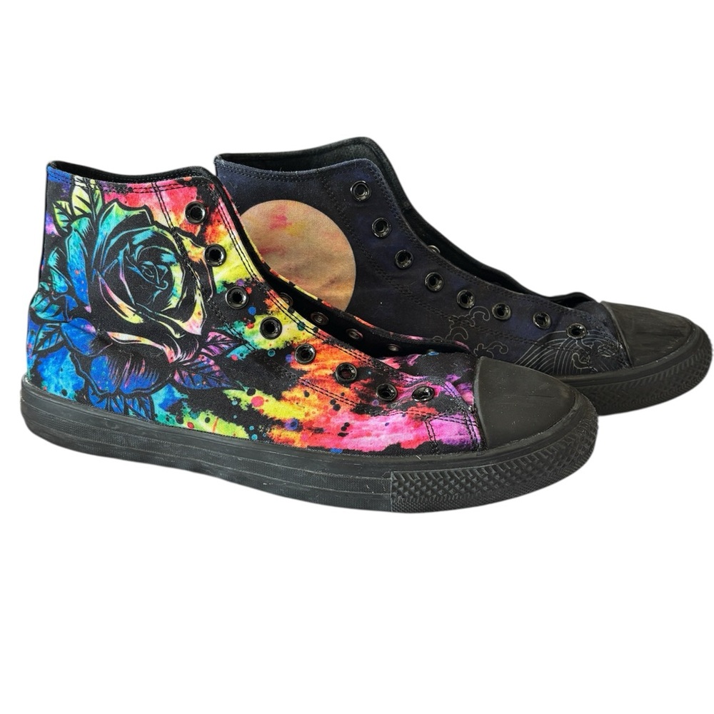 Raad Sz 10.5 M Multicolor High Top Sneakers Boho Chic Grunge Indie Sleeze